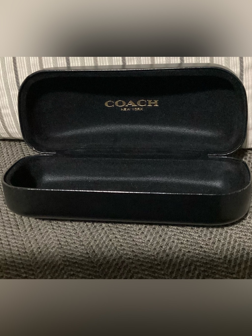 Coach Glasses Case Sunglasses Clamshell Hard Case Black